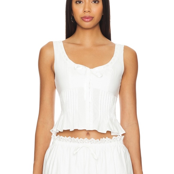 REVOLVE Tops - NIA REVOLVE Elegant White Sleeveless Top